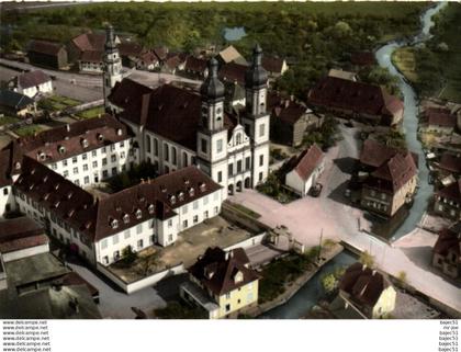 1 cpsm Ebersmunster - église Abbatiale et couvent - vue aérienne