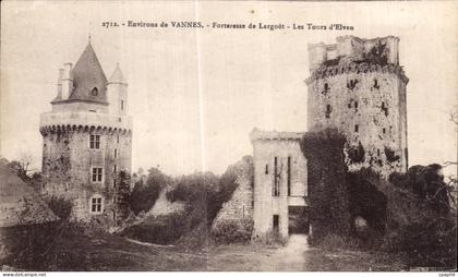 CPA Environs de Vannes Forteresse de Largoet Les Tours d Elven