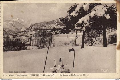 CPA Embrun Htes Alpes Environs d'Embrun en Hiver
