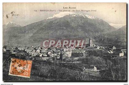 CPA Embrun Vue Generale Au Fond Montagne d Orel