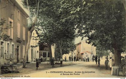 entraigues sur la sorgue * avenue de carpentras et bureau des postes * poste villageois enfants