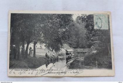 Cpa 1906, Epinay sur Orge, la rivière, Essonne 91