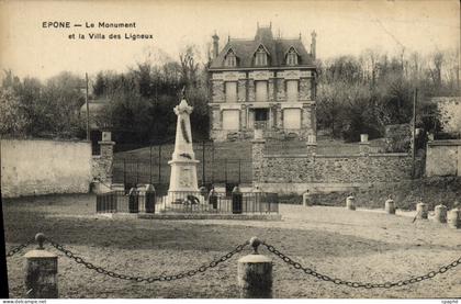 CPA Epone Le Monument et la Villa des Ligneux