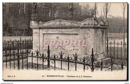 CPA Ermenonville Tombeau de JJ Rousseau