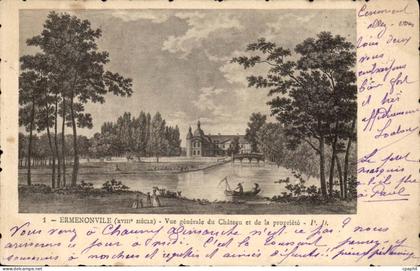 Ermenonville - XVII siecle - Vue Generale du Chateau et de la Propriete - CPA