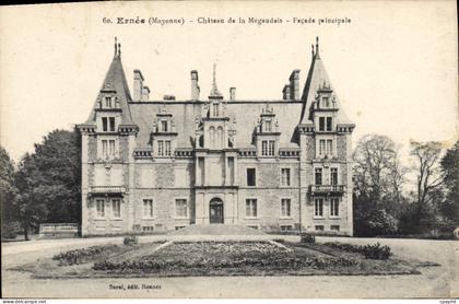 CPA Ernee Chateau De La Megaudais Facade Principale