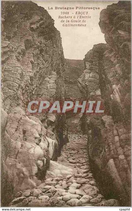 CPA Erquy Rocher a l'entree de la Goule de Galimonneux
