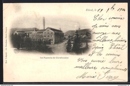 CPA Etival, Les Papeteries de Clairefontaine