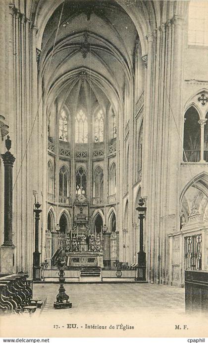 CPA Eu interieur de l'eglise