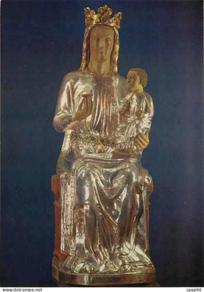 CPM Evron (Mayenne) Basilique N D de l'Epine Vierge de l'Enfant assise