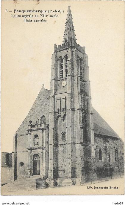 Fauquembergues - Eglise ogivale du XIIIe siècle flèche dentelée