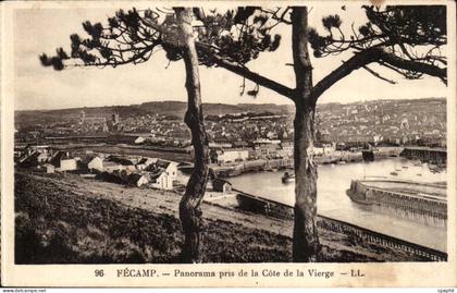 Fecamp CPA Panorama pris de la cote de la vierge