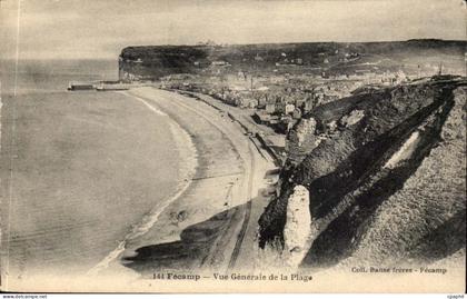 Fecamp CPA Vue generale de la plage