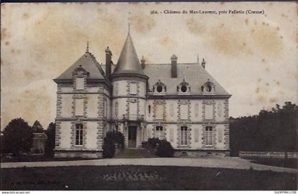 23 - Près Felletin - château du Mas-Laurent - Non voyagé - Dos divisé...