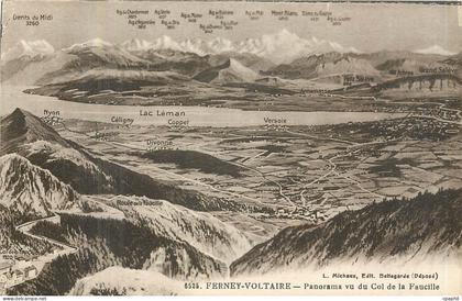 CPA Ferney Voltaire Panorama vu du col de la Faucille