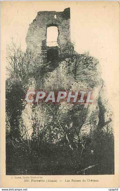 CPA Ferrette Alsace Les Ruines du Chateau
