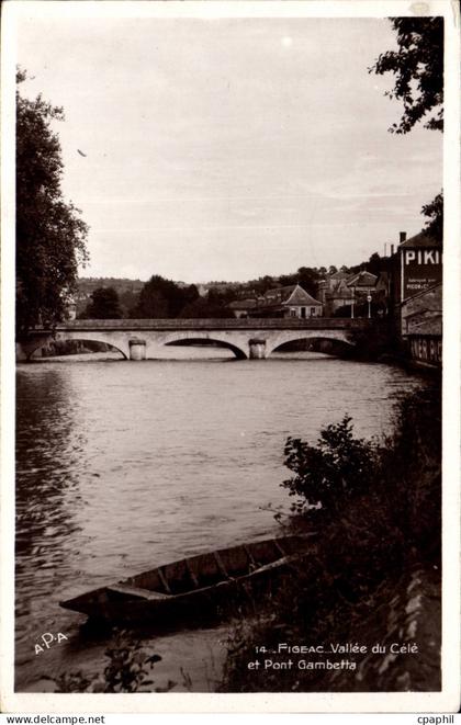 Figeac CPA Vallee du Cele et pont Gambetta