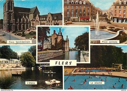 Carte Postale - 61 - Flers de l'Orne - Multivues - Piscine - Flamme Postale de Flers - CPM - Voir Scans Recto-Verso - Po
