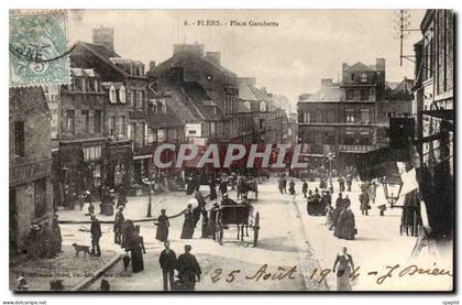 CPA Flers Place Gambetta