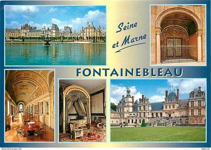 Carte Postale - 77 - Fontainebleau - Palais de Fontainebleau - Multivues - Flamme Postale de Fontainebleau - CPM - Voir