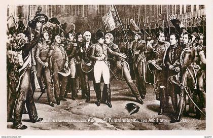 CPA Fontainebleau Les adieux de Fontainebleau Napoleon 1er