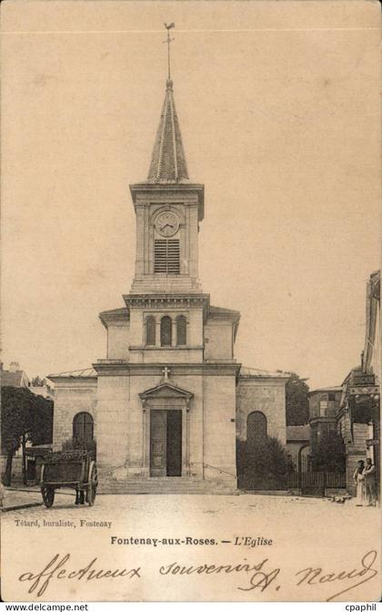 CPA Fontenay aux roses l'eglise Coiffeur