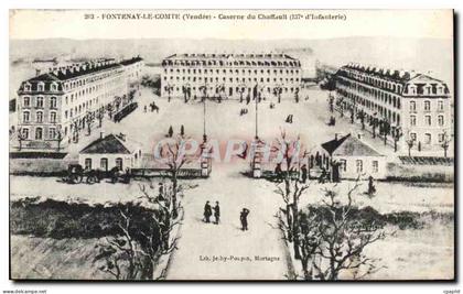 CPA Fontenay Le Comte Caserne du Chaffault 137eme d'infanterie