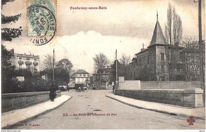 Carte POSTALE Ancienne de  FONTENAY sous BOIS - Pont du Chemin de FER
