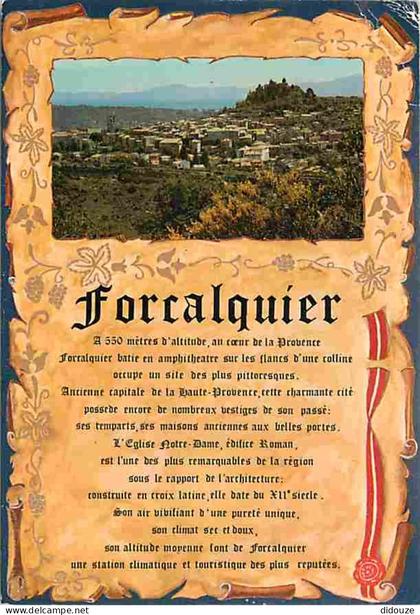Carte Postale - 04 - Forcalquier - Vue Générale - Flamme Postale de Forcalquier - CPM - Voir Scans Recto-Verso - Poscard