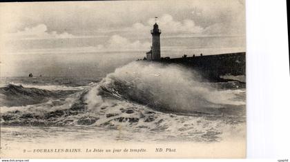 CPA Fouras les Bains la Jette un jour de tempete