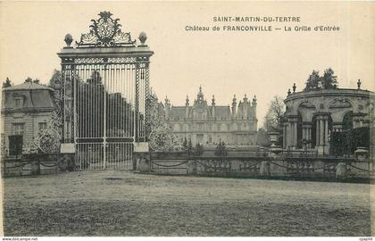 CPA Saint Martin du Tertre Chateau de Franconville la grille d'entree