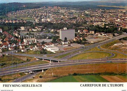 CPM Freyming Merlebach Carrefour de l'Europe Vue Aerienne
