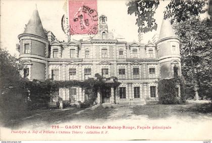 CPA Gagny Chateau De Maison Rouge Facade Principale