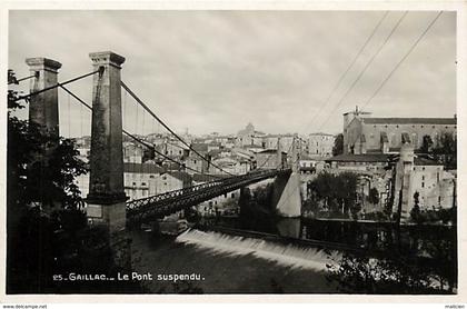 tarn -ref-A220 - gaillac - le pont suspendu - ponts suspendus - carte bon etat -
