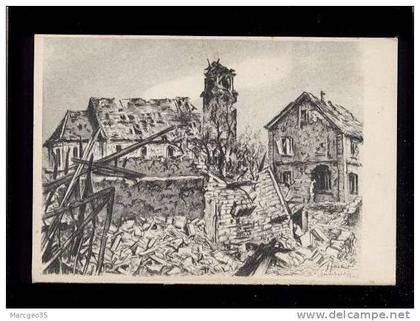 collection l'alsace sinistrée dessin de jasques gachot gambsheim édit.istra guerre belle cpsm