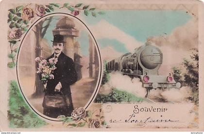 Paris Souvenirkarte Eisenbahn / Paris /Arrond. de Paris