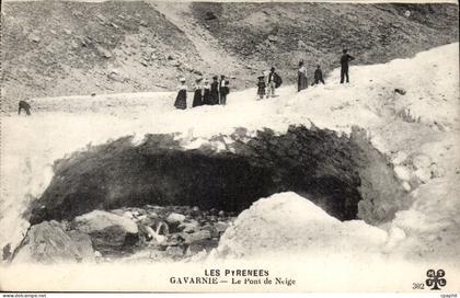 CPA Gavarnie Le pont de neige
