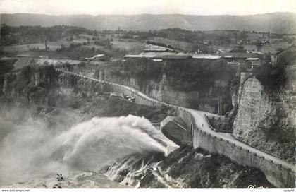 CPM Barrage de Genissiat Ain Route des Usines et sortie du canal evacuateur