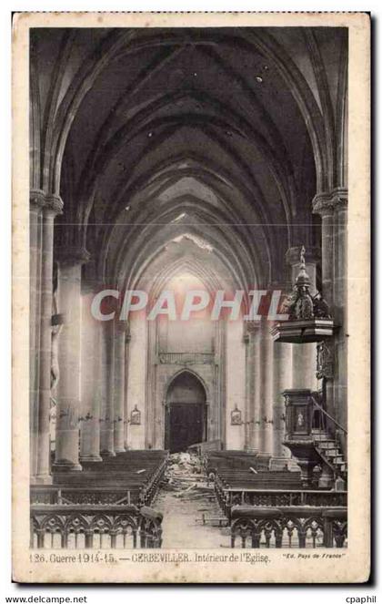 CPA Gerbeviller Interieur de l eglise