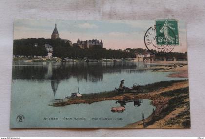 Cpa 1913, Gien, vue générale, Loiret 45