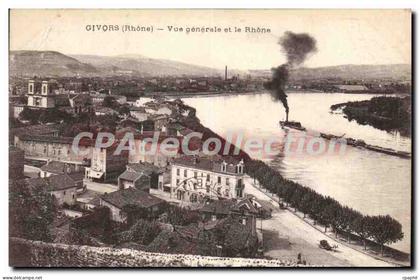 CPA Givors Vue Generale Et Le Rhone