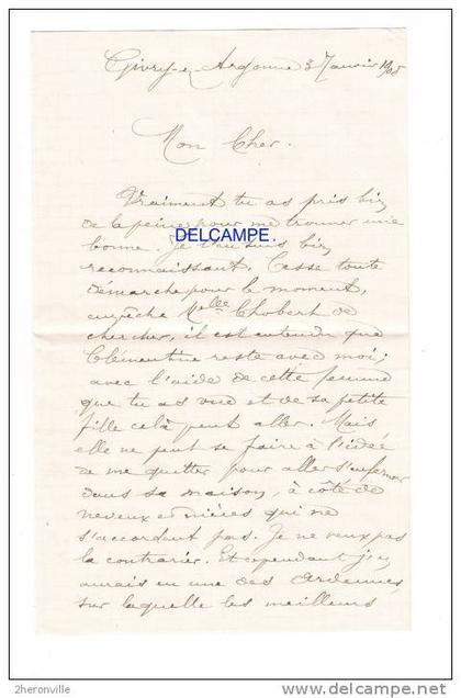 - GIVRY en ARGONNE - 3 janvier 1908 - Abbé Person , curé de Givry