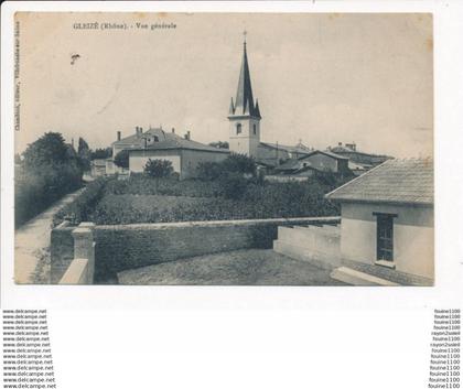carte de  GLEIZE    ( recto verso )