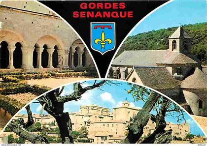 84 - Gordes - Multivues - Blasons - Abbaye de Sénanque - CPM - Voir Scans Recto-Verso