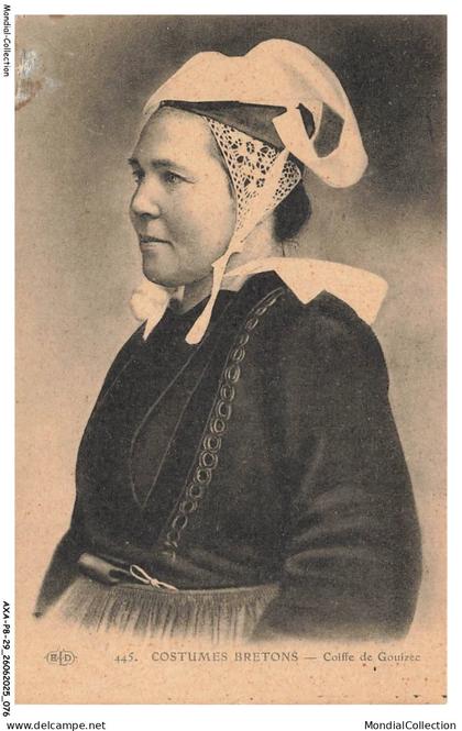AXAP8-0555-29 - Costumes bretons - Coiffe de GOUEZEC