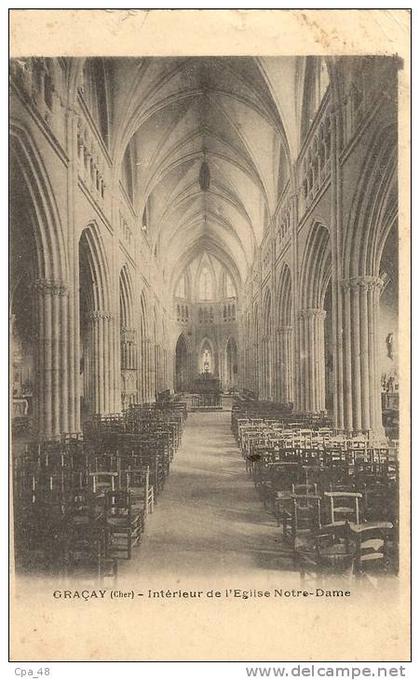 Cher- Graçay -Intérieur de l'Eglise Notre-Dame.