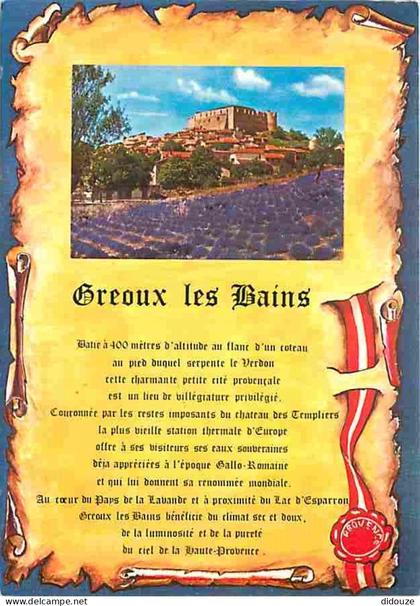 Carte Postale - 04 - Gréoux les Bains - Vue Générale - Flamme Postale de Gréoux les Bains - CPM - Voir Scans Recto-Verso