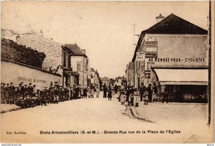CPA GRETZ-ARMAINVILLIERS - Grande-Rue vue de la Place de (249847)