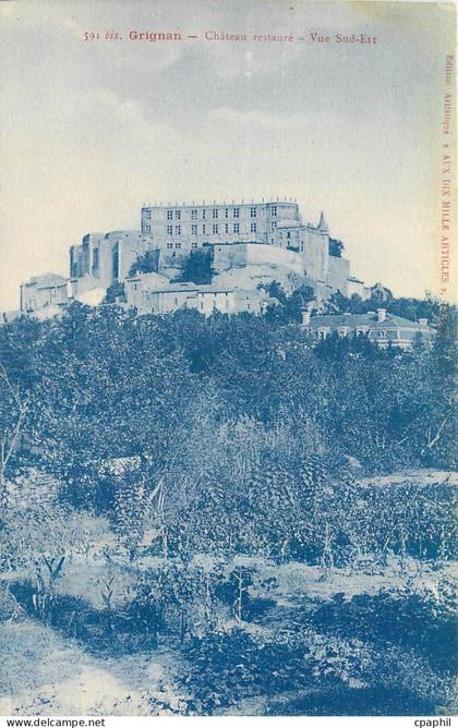 CPA Grignan Chateau restaure Vue Sud Est