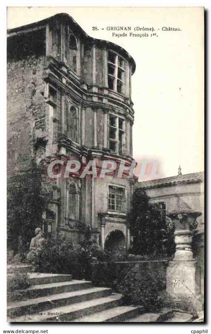 CPA Grignan Drome Chateau Facade Francois